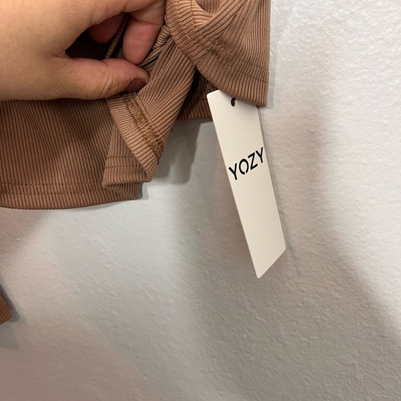 YOZY Women's Solid Off Shoulder Ruched
Tee & Pants Two-piece Set NO BELT - Picture 6 of 9